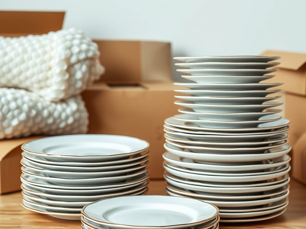 Jak pakować talerze pionowo i poziomo, by uniknąć uszkodzeń podczas przeprowadzki